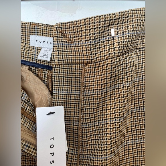 Plaid straight leg wide leg high wasted trousers size 6 - Picture 7 of 9